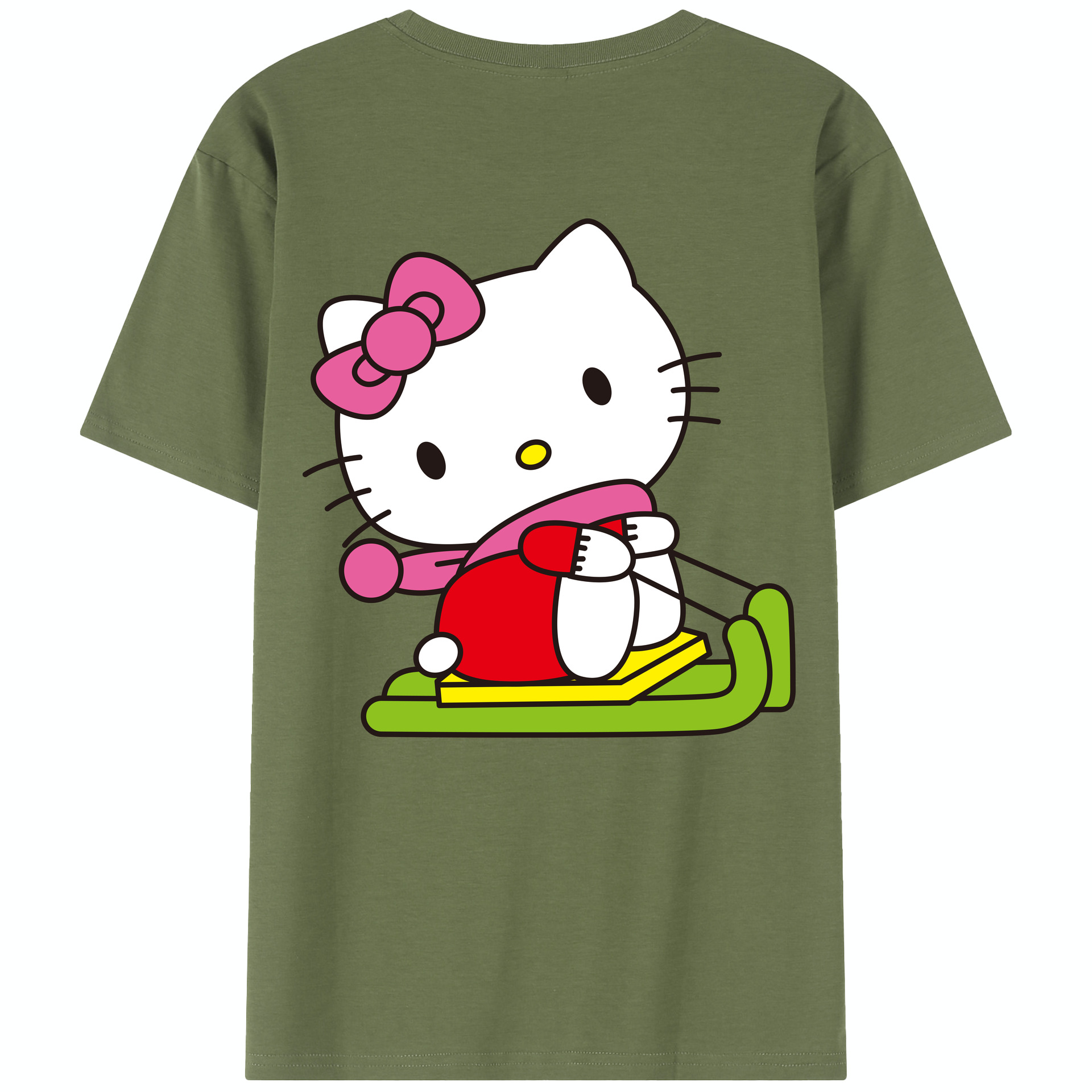 （画像用） Hello Kitty ハローキティ 綿100％半袖Tシャツ（背面プリント）